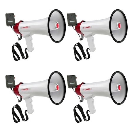 5 Core 5Core Megaphone Bullhorn Cheer Speaker Megaphono Siren Strap Portable 4 Pieces 20RF 4PK